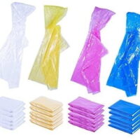 20 Pack Rain Coat for Kids with Hood, Disposable Poncho,4 Assorted Colors, 42x60 in