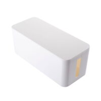 Cable Management Box 16' Large, Cord Hider for Power Strip, Electrical Cord Storage Organizer, White