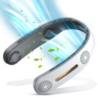 Portable Neck Fan, Hands Free Bladeless Neck Fan Portable Rechargeable 4000 mAh Wearable Personal Fan, Neck Fans for Women Men Kids Travel Outdoor Sports