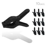 LS Photography 10 Pcs Black Spring Clamps for Photo Video Shoot Muslin Backdrop Background, WMT1333