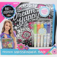 Cra-Z-Art Be Inspired Girls Messenger Bag Coloring Design Kit (Styles May Vary)