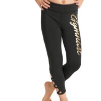 Justice Girls Hight Waisted Fashion Gymnastics Leggings, 1-Pack, Sizes XS-XL