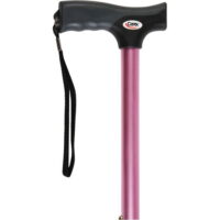 Carex Soft Grip Derby Adjustable Walking Cane, Soft Pink