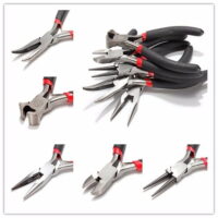 Jewelry Pliers, Set of 5 ? Includes,1 Round nose,1Long nose,1Bent nose,1 Diagonal side cutter ,1 End cutting? Comfort Soft Grip Handles ? Beading Tools for Jewelry Making & Crafts