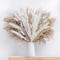 80PCS Artifical Flower Home Decor Natural Grass Bouquet Boho Bouquet Dried Flowers
