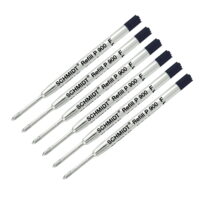 Schmidt P900 Parker Style Ballpoint Pen Refill - Black, Fine Point 0.6mm, 6 Pack (SC58139)