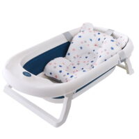 Chainplus Compact Baby Bath Pillow for Infant, Newborn, 0-24 Months, in-Sink Baby Travel Tub Cushion, BPA Free, Newborn Bath Anti-Slip Cushion Mat