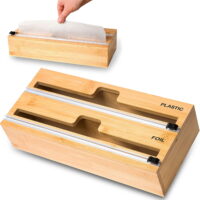 AFANSO Cling Film Cutter,Plastic Wrap Organizer (2 Slot)
