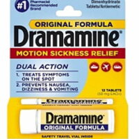 Dramamine Motion Sickness Relief Original Formula, 50 mg, 12 Count