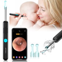 Antobag Ear Wax Removal Kit with 1080P Camera 6 LED Lights Ear Cleaner for Ios, Android