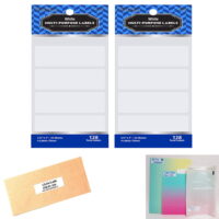 256 Blank Stickers White Labels 2 3/4' x 1' Self Adhesive Crafts Personalize Tag
