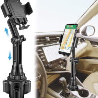 Upgraded Cup Holder Phone Mount Universal Adjustable Gooseneck Cup Holder Cradle Automobile Car Mount for Cell Phone Smartphone iPhone Xs/XS Max/XR/X/8/7 Plus/Samsung Galaxy/S7 Edge/GPS/PSP (Black)
