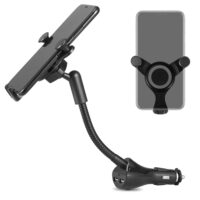 #58 UNIVERSAL CIGARETTE LIGHTING CAR MOUNT WITH EASY SLIDE PHONE HOLDER AND 3.1A DUAL USB CHARGING PORTS