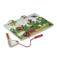 Melissa & Doug Magnetic Wooden Bug-Catching Puzzle Game (10 pcs)