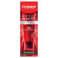 Colgate Optic White Renewal Teeth Whitening Toothpaste, Lasting Fresh, 3 Oz
