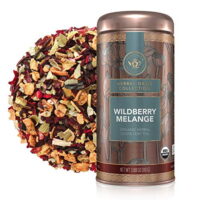 Teabloom Organic Herbal Tea, Wildberry M?lange Loose Leaf Tea, Berry Flavor Herbal Tea, USDA Organic Whole Leaf Blend, 3.88 oz/110 g Canister Makes 35-50 Cups