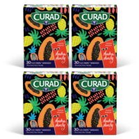 4 Pack - Curad Kendra Dandy Flex-Fabric Adhesive Bandages, Pineapples & Papayas - Standard Strip, 30 Ct 1 ea