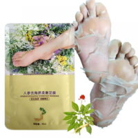 Luxsea 1 Pair Peel Feet Exfoliating Foot Masks Ginseng Extract Hard Dead Skin Remover Feet Mask