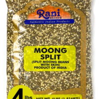 Rani Moong Split (Split Mung Beans WITH skin) Indian Lentils, 64oz (4lbs) 1.81kg ~ All Natural | Gluten Friendly | NON-GMO | Vegan