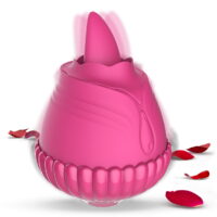 Rose Toy for Women, Nipple Clitoral Stimulator Rose Vibrator with 6 Modes, Clitoral Tongue Licking Toy Adult Sex Toys for Women and Couples