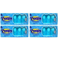 Easter Peeps Marshmallow Blue Chicks 1.5 oz. Pack Set of 4 Gluten-Free and Nut-Free Candy Great for Easter Spring Basket Stuffers