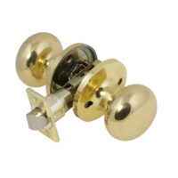 Design House 6-Way Universal Canton Hall and Closet Knob, Polished Brass