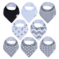 Baby Bandana Bibs, Drool Bib, Drooling Teething, Organic Cotton, Boys Girls by Comfy Cubs