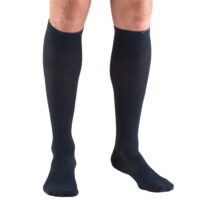 Truform Men's Socks, Knee High, Dress Style: 15-20 mmHg, Navy, Small