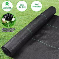 Garden Weed Barrier Landscape Fabric, Heavy Duty & Ultra Thick, Premium Weeds Control for Flower Bed, Pavers and Other Outdoor Projects. Easy Setup & Convenient Design, Black (59x118inch)