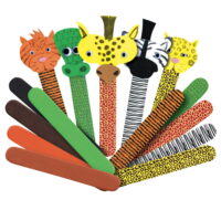 Roylco Wild Animal Craft Sticks, Assorted, 50 / Pack (Quantity)