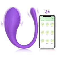 MonNn Wearable Vibrator, APP Remote Control Vibrating Panties with 10 Vibrating Modes for G Spot Clit, Adult Sex Toys for Women Couples Play, Purple