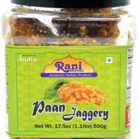 Rani Pan Jaggery (Gur) Indian Unrefined Raw Cane Sugar 17.5oz (1.1lbs) 500g PET Jar ~ Gluten Friendly | Vegan | NON-GMO | No Salt or fillers | Indian Product
