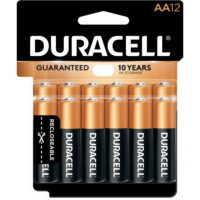 Duracell Coppertop Alkaline AA Battery - MN1500, 12 / Pack (Quantity)