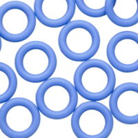 25pcs Blue O-Ring For Flat Licorice Leather 8x2mm/pack (4-pack Value Bundle), SAVE $3