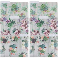 Set of 6 Floral Top Tab File Folders Letter Size for Office Supplies, 3 Designs, 9.5 x 11.5 in