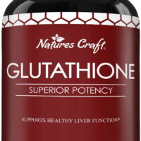Glutathione 500mg Supplement with Glutamic Acid - Pure L-Glutathione Pills with Milk Thistle - Natural Liver Support Skin Health Immune Boost - Nature's Craft Liposomal Glutathione 30ct Capsules