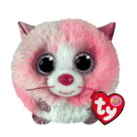 TY Puffies - TIA the Valentine's Day Cat (4 inch) Stuffed Puff Ball Plush Toy