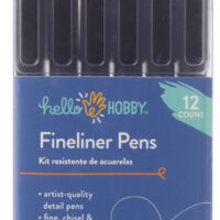 Hello Hobby Black Fineliner Fine Point Pens, 12 Count
