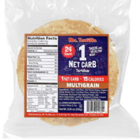 Mr. Tortilla 1 Net Carb Tortilla Wraps (24 Tortillas) | Keto, Low Carb, Low Calorie, Vegan, Kosher | (Multigrain)