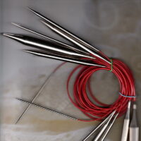 ChiaoGoo Stainless Steel Red Lace Circular Knitting Needles; 60' (150 cm); US 7 (4.5 mm)