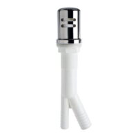 Westbrass D200-1-20 Plastic Dishwasher Air Gap Kit with Skirted Cast Brass Cap