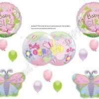 IT'S A GIRL BUTTERFLY Baby Shower Balloons Decoration Supplies Luncheon Outdoor