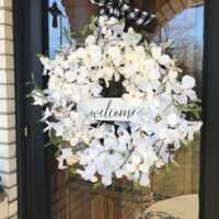15.7 Inch Buffalo Plaid White Dogwood Fresh Wreath,Wreath for front door outside all season, Front Door Welcome wreath decoration