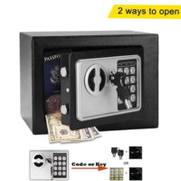 Ktaxon 0.17 Cubic Feet 9' x 6.7' x 6.7' Safe Box, Durable Digital Electronic Safes Lock Box, for Home Office Hotel, Black