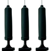 3 Pack of Black hand Pumps with inflation needles, Ball pump, Football, Soccer, Basketball, Kickball, tire pump