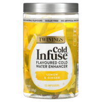 Twinings, Cold Infuse, Flavoured Cold Water Enhancer, Lemon & Ginger, 12 Infusers, 1.06 oz (30 g) Pack of 3