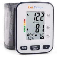 LotFancy Wrist Blood Pressure Monitor with Case for Home Use