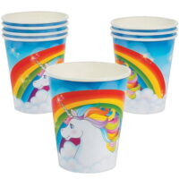 Unicorn 9Oz Paper Cup - Party Supplies - 8 Pieces