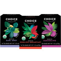 Choice Organics Black Tea Variety Pack, Contains Caffeine, Black Tea Bags, 3 Boxes of 16