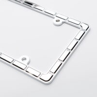 Auto Drive Chrome Studded Bling Metal License Plate Frame, 90155W